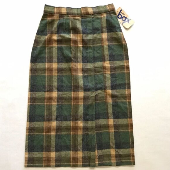 Vintage Turtle Bax Ladies Wool Plaid Skirt Size 7/8 XS Small USA Fall Autumn - Picture 1 of 6